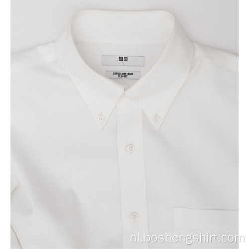 Aangepast wit overhemd voor heren